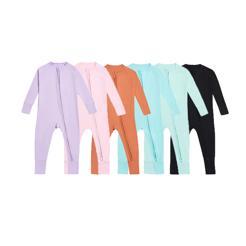 Bamboo pēpē pajamas zoper friendly romper